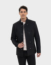 HARRISON MEN'S CLASSIC LEATHER COAT | BLUE